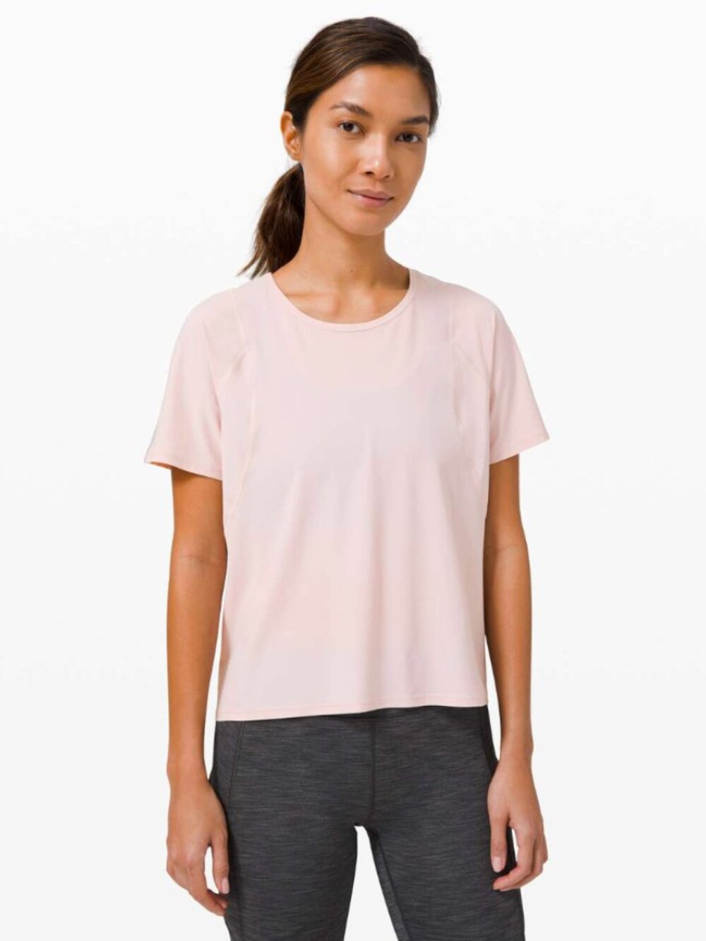 Lululemon Outrun the Heat Short Sleeve in Porcelain Pink